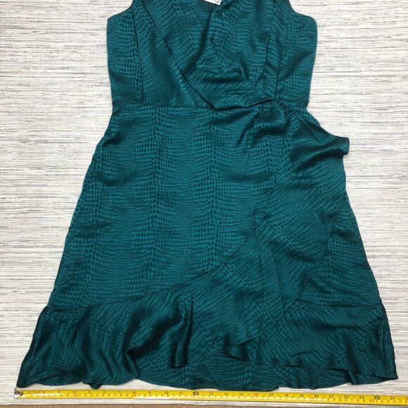 Nine West women's Sleeveless Wrap Mini Dress size M Brazilian teal - Picture 12 of 12